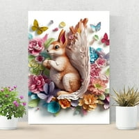 Блум и катерица - 3д животински платно плакат Арт щампи â € перфектното парче домашен декор