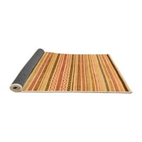 Ahgly Company Indoor Rectangle Solid Orange Modern Area Rugs, 6 '9'