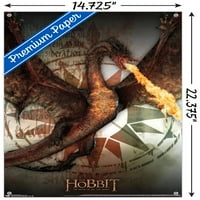 The Hobbit: Битката на петте армии - Smaug Wall Poster с бутални щифтове, 14.725 22.375