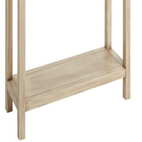 Mallory правоъгълник тънка дървена конзолна маса, дъбово покритие