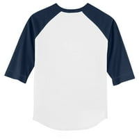 Младежки мъничко бяло флот на Washington Nationals Bronto 3 4-ръкав тениска Raglan