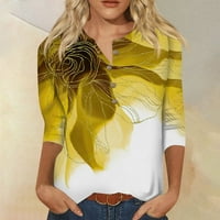 Най-добър избор за случайни шик ХХЕН удобен и рокля Ръкав летни върхове флорален печат кръг врата блуза риза
