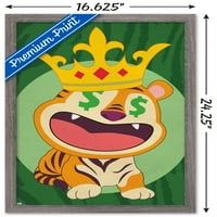 Тигър с плакат за стена на короната, 14.725 22.375