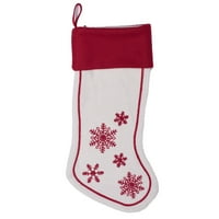 Vickerman Decorative 8 19 Нека колекциониране на сняг Коледни чорапи
