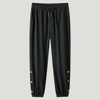 Работни панталони за мъже Мъжки пролет и есен ежедневни много джобни ежедневни панталони черни 3x-l