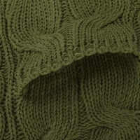 Женски твърд цвят жилетка от кардиган пуловер джобни рекреационни върхове с дълъг ръкав