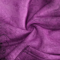 Дамски Блузи Ежедневни Хлабави Жени Мода Ежедневни Цветен Контраст Розов Печат Върхове С Дълъг Ръкав Суитчъри С Качулка В Продажба