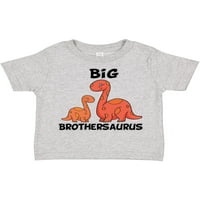 Inktastic Big Brothersaurus със сладък брат и сестра динозаври подарък малко дете момиче тениска