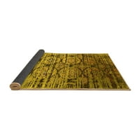 Ahgly Company вътрешен правоъгълник Ориенталски жълти килими от индустриална зона, 2 '5'
