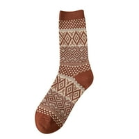 Жени Ретро Многоцветен Етнически Стил Смешно Модел Мода Чорапи Чорапи Б_ Един Размер