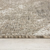 Килим клон съвременен скандинавски кафяв бежов килим на открито на открито - 3x20