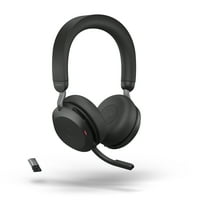 Jabra Evolve - USB -A UC със стойка за зареждане - Черни безжични слушалки Музикални слушалки Black