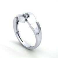 Натурален 0.4 КТ диамантен Мъжки пасианс Фенси юбилеен годежен пръстен Солид 10к Розе, бяло или жълто злато ЖК и1