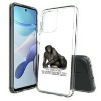 TalkingCase Slim Phone Case, съвместим за Motorola Moto G 5G, забавен мем твърде мързелив печат, W теммиран протектор на екрана на стъкло, лек, гъвкав, печат в САЩ