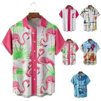 Мъжки дамски Алоха Бийч хавайски ризи, Принт основни Блузи, до 8ХЛ