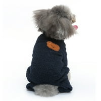 Мечешки кучета комбинезон, куче зимен топла пижама, пуловери за студено време за малки средни кучета m