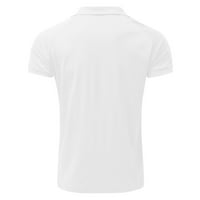 Бели мъжки голф поло мъж Мъж летен тениска от солидна печат отхвърли яка Raglan Tups Tups
