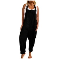 Комплекти за жени памучно бельо и райета с широки панталони за краката Небрежни дамски летни върхове черни 3x