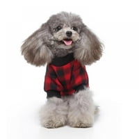 Maynos Pet Pajamas for Dogs Red Plaid Sweaters Меки дрехи