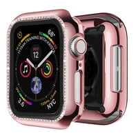 Стъкло + калъф за Apple Watch Tempered Screen Protector + Cover Iwatch Series SE - злато