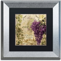 Търговска марка изобразително изкуство вино италиано платно изкуство по цвят Пекарна Черен мат, сребърна рамка