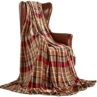 Merrylife хвърляне на одеяло Декоративен домашен диван Пътуване на открито Използвайте червена карирана 60 90