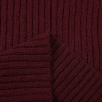 Есенни пуловери за жени есен и зимен солиден цвят v Вратна балонна ръкав плетен дълъг ръкав на джъмпер на джъмпер върхове