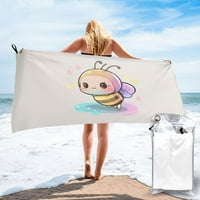 Кърпа за баня, карикатура насекомо Пчела модел Извънгабаритни Бърза суха кърпа за баня Плажна кърпа-27.5 х55