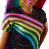 Barbie Rainbow Sparkle Hair Doll With Accessories Doll Playset