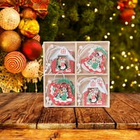 Джпзи дървена Бо рисувана висулка коледно дърво елени висулка Коледна висяща украса комплект коледни орнаменти