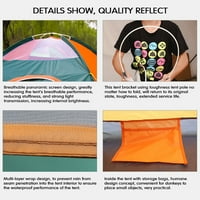 Kizocay Outdoor Pop Up Camping Tant- 3- Капацитет, водоустойчив, ветроустойчив, анти-UV слънчев приют за плаж, пътуване, туризъм, риболов
