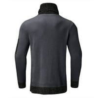 Англия Мъжки солиден шал с висок пуловер пуловер размер на яка Цвят мъжки пуловери Пуловер